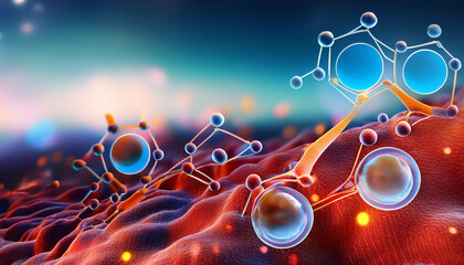Fototapeta premium 3-11-132-2- Amino acid involvement in epigenetic modifications.. Emphasize the negative space on the lef (3)