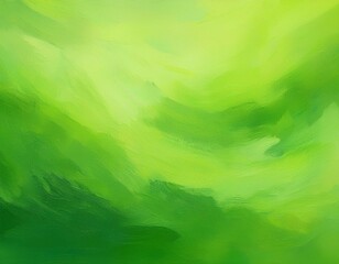 a wide flat surface of green watercolor with soft brush strokes and blending effects creating an abstract background or texture light to dark shades of lime green on textured canvas