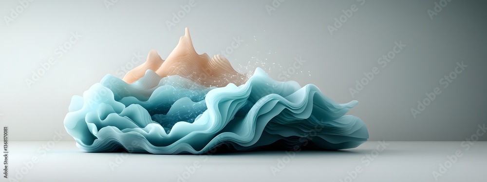 Poster ethereal digital currents mesmerizing data streams cascading over a minimalist grayscale backdrop ev