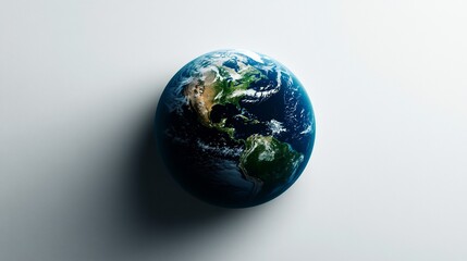 Fototapeta premium Dramatic Earth Illustration, a Global Perspective on a Clean Background