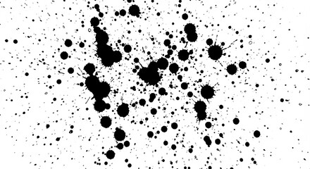 Abstract Ink Splatter Dramatic Black White Design. AI Generated