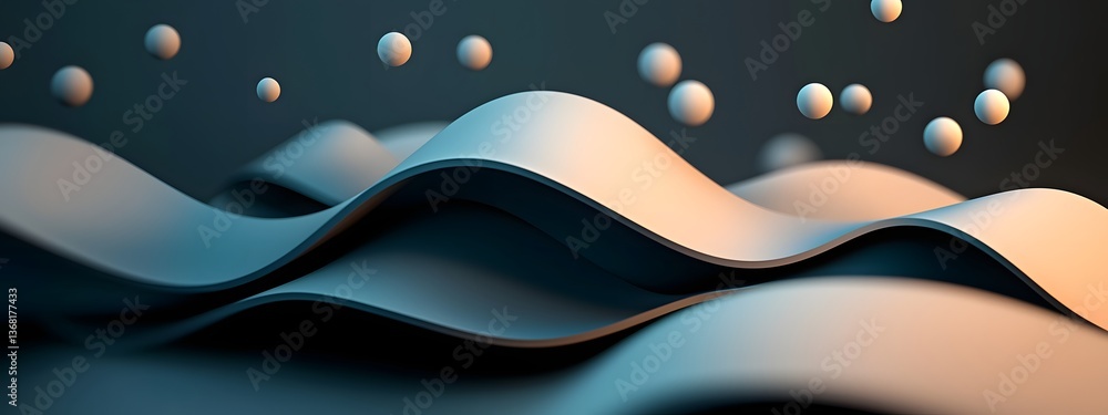 Poster luminous indigo digital rollers undulating over a stark black and white expanse evoking the unstoppa