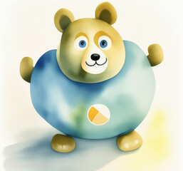 Fototapeta premium teddy bear with a flower