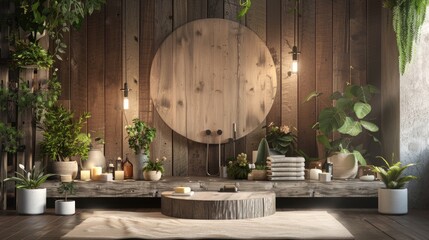 wooden table and chairs in the garden