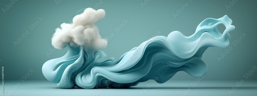 Poster mesmerizing cerulean digital currents pulsing and swirling through a high contrast minimalist monoch