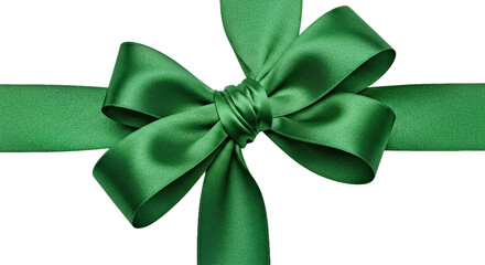 An Opulent Emerald Silk Ribbon Styled Into a Delicate French Bow