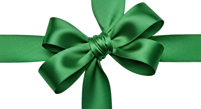 An Opulent Emerald Silk Ribbon Styled Into a Delicate French Bow
