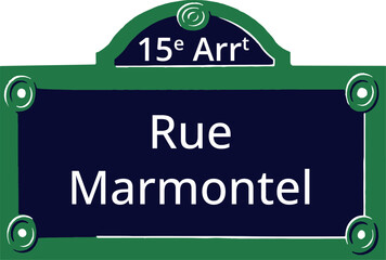 Obraz premium 15e Arrt, Elegant Parisian Street Sign