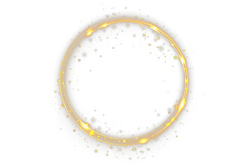 Modern magic witchcraft circle with runes. Ethereal fire portal sign with strange flame spark. Decor elements for magic doctor, shaman, medium. Luminous trail effect on transparent background. © Максим Славов