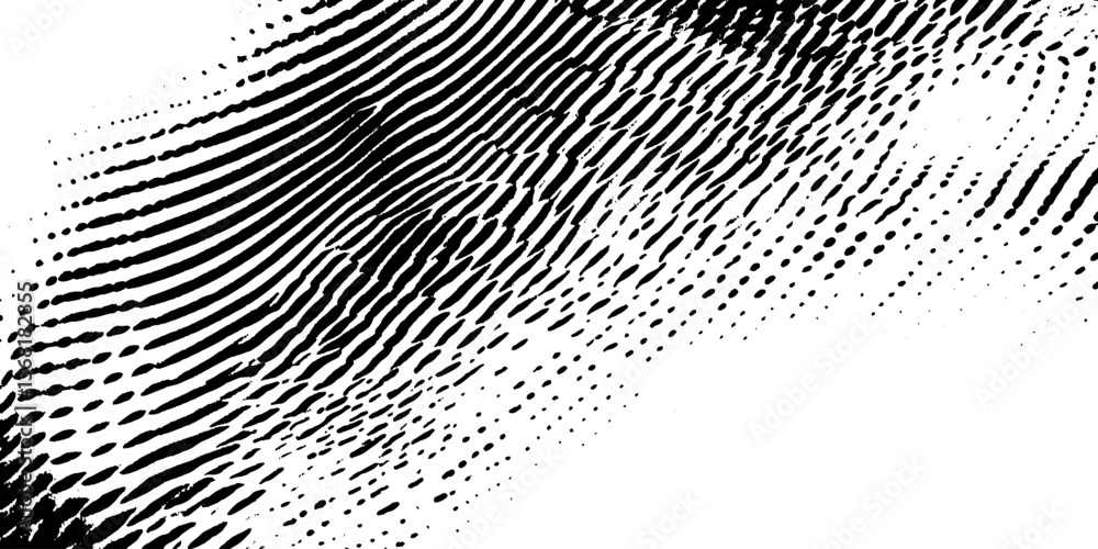 Aufkleber Abstract Dot Gradient Pattern with Geometric Lines and Grain Noise.