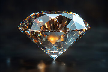 diamond on black background
