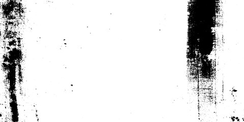 Weathered Rough Pattern on White Paper with Black Distress Marks and Vector Texture