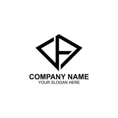 Naklejka premium letter f logo design for company identity with creative illustration