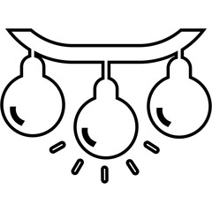 Lights, christmas, decoration icon