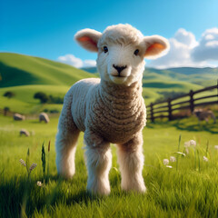 Fototapeta premium Lamb – A Symbol of Innocence, Farming, and Nature
