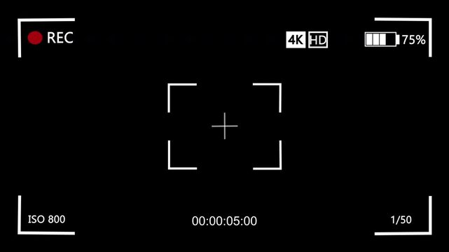 Illustrated frame of the video camera screen	
