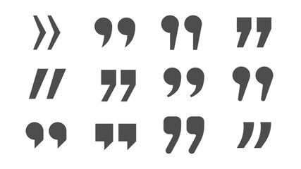 Obraz premium PNG mark featuring quoted quote icon and sign in vector layout with double speech symbol, dialogue concept, quoted with comma inside square logotype, talk and discussion set including element graphic 