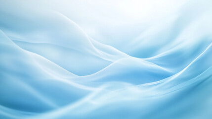 Fototapeta premium Abstract light blue and white wavy background with soft transitions and smooth flowing curves design
