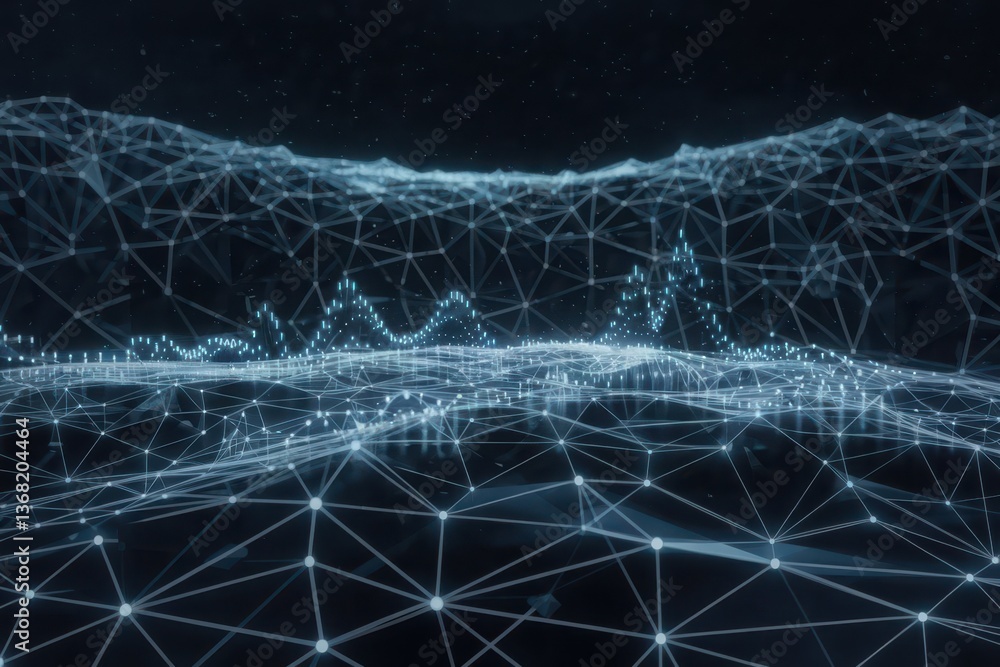 Poster data networking. ai generated image