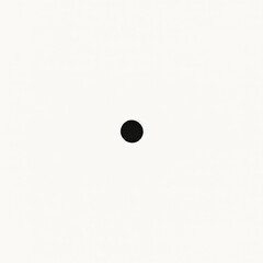 Black dot standing out on white textured background