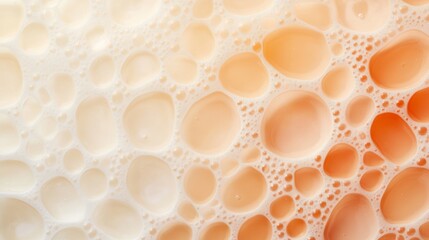 Vibrant Macro of Foam Cells in Red and Golden Amber, Warm and Cool Contrast