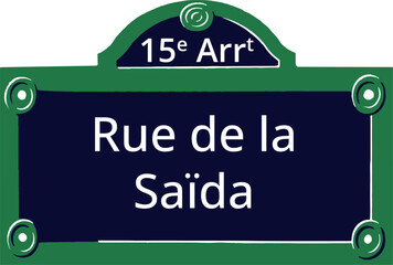 15e Arrt, Elegant Parisian Street Sign
