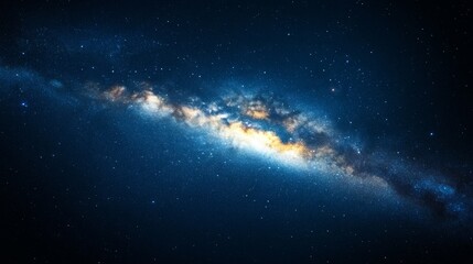 Fototapeta premium Breathtaking Night Sky with Milky Way, Twinkling Stars, and Vast Galaxy