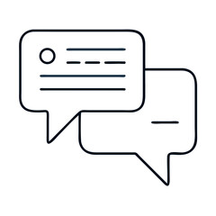 Fototapeta premium Message Bubbles Representing Conversation in Minimalist Style 