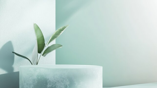 A Refreshing Combination of Cool Mint and Frosted Silver Colors Smoothly Blending in an Ethereal Gradient Background