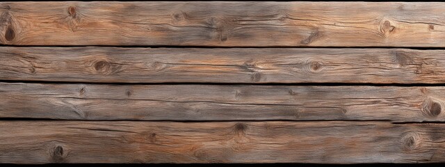 Seamless Panorama of Aged Barnwood Planks with Deep Grooves and Weathered Surface
