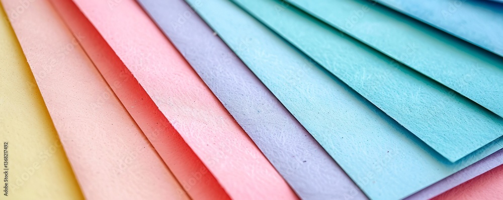 Poster colorful paper stack forming a gradient, perfect for backgrounds