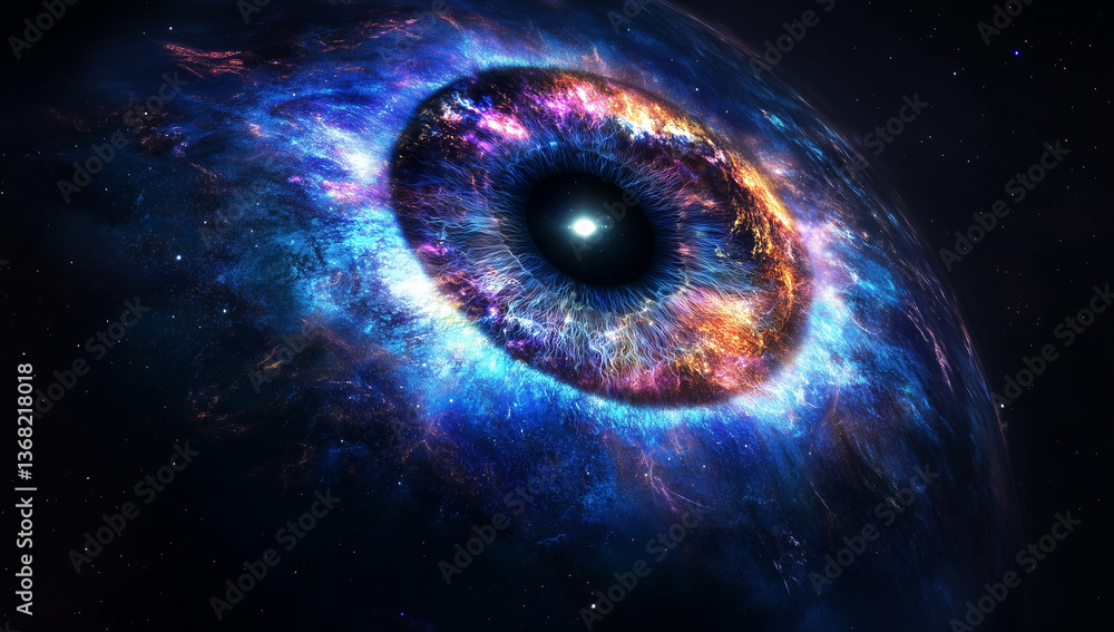 Poster cosmic eye nebula space universe stars galaxy nebula astronomical starry sky deep space space explor