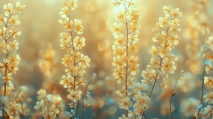 Fototapeta premium Golden canola seeds and oil refinery silhouettes create a contrasting macro landscape