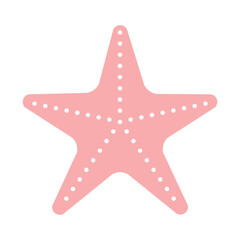 Obraz premium Vector illustration of a pink starfish