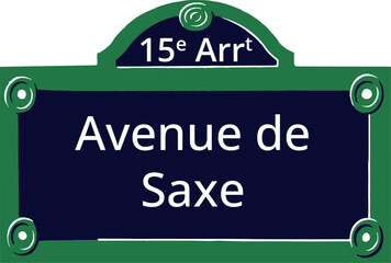 15e Arrt, Elegant Parisian Street Sign