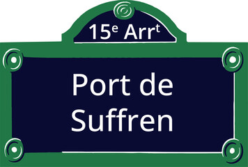 15e Arrt, Elegant Parisian Street Sign