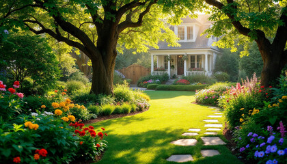 flower garden house beauty