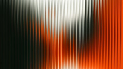 Dark mode wallpaper with gradient orange and black color transitions, grainy texture featuring vertical lines on dark grey background. Symmetrical pattern with noise effects and blurred grain filter, 