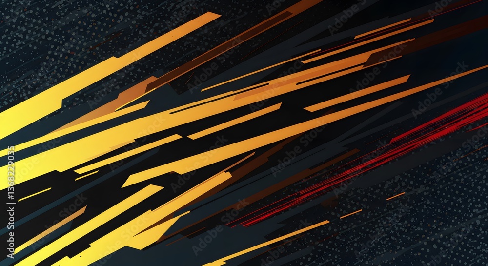 Poster Abstract Background with Dynamic Golden Stripes and Modern Design