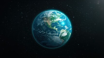 Exploring earth's wonders a stunning view of our planet in space nature digital art cosmic perspective