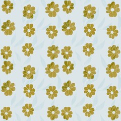 seamless pattern with yellow flowers