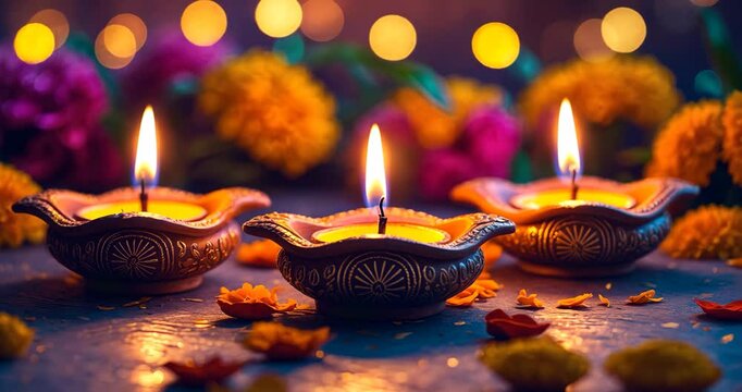 Diwali Festival Celebration featuring glowing clay lamps for your backdrop, poster, wallpaper, banner, greeting cards, and advertising.
