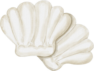 watercolor shellfish illustration