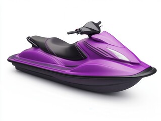 Naklejka premium Purple and Black Jet Ski on White Background