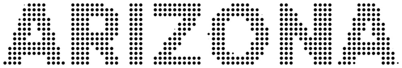 Arizona Black Dot Text with Transparent Background