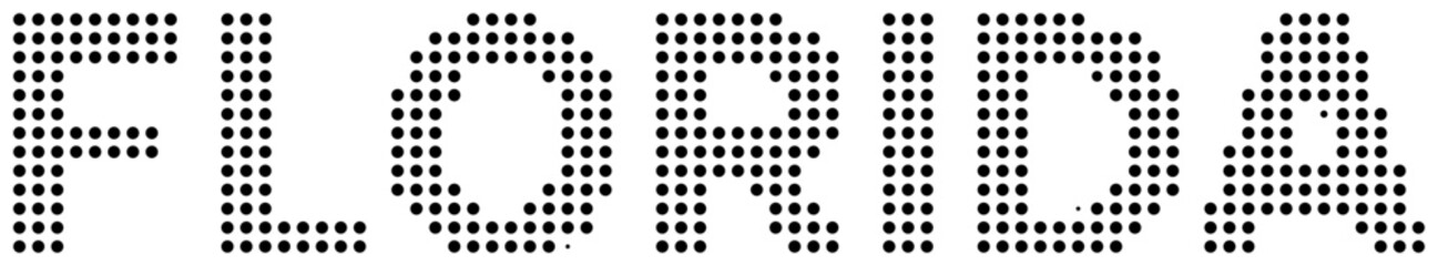 Florida Black Dot Text with Transparent Background