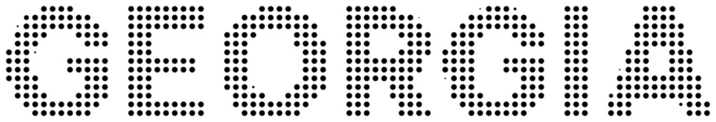 Georgia Black Dot Text with Transparent Background