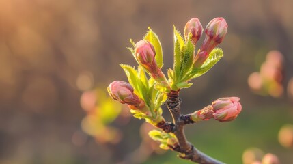 The serene outdoors captures the vitality of spring and the picturesque beauty of nature.