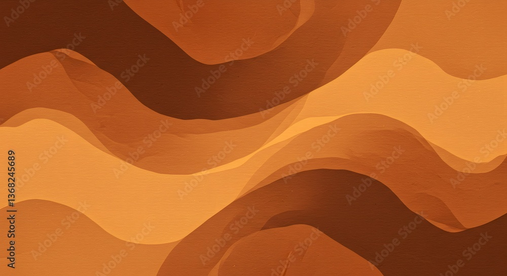 Aufkleber Abstract Brown Waves Background with Artistic Texture and Overlay Effect