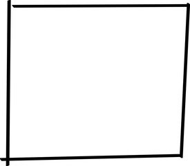 Doodle hand drawn highlight rectangles or frames. Cartoon Geometric shapes for your design. Collection of pencil or pen sketch elements of squares and marks isolated on transparent background.